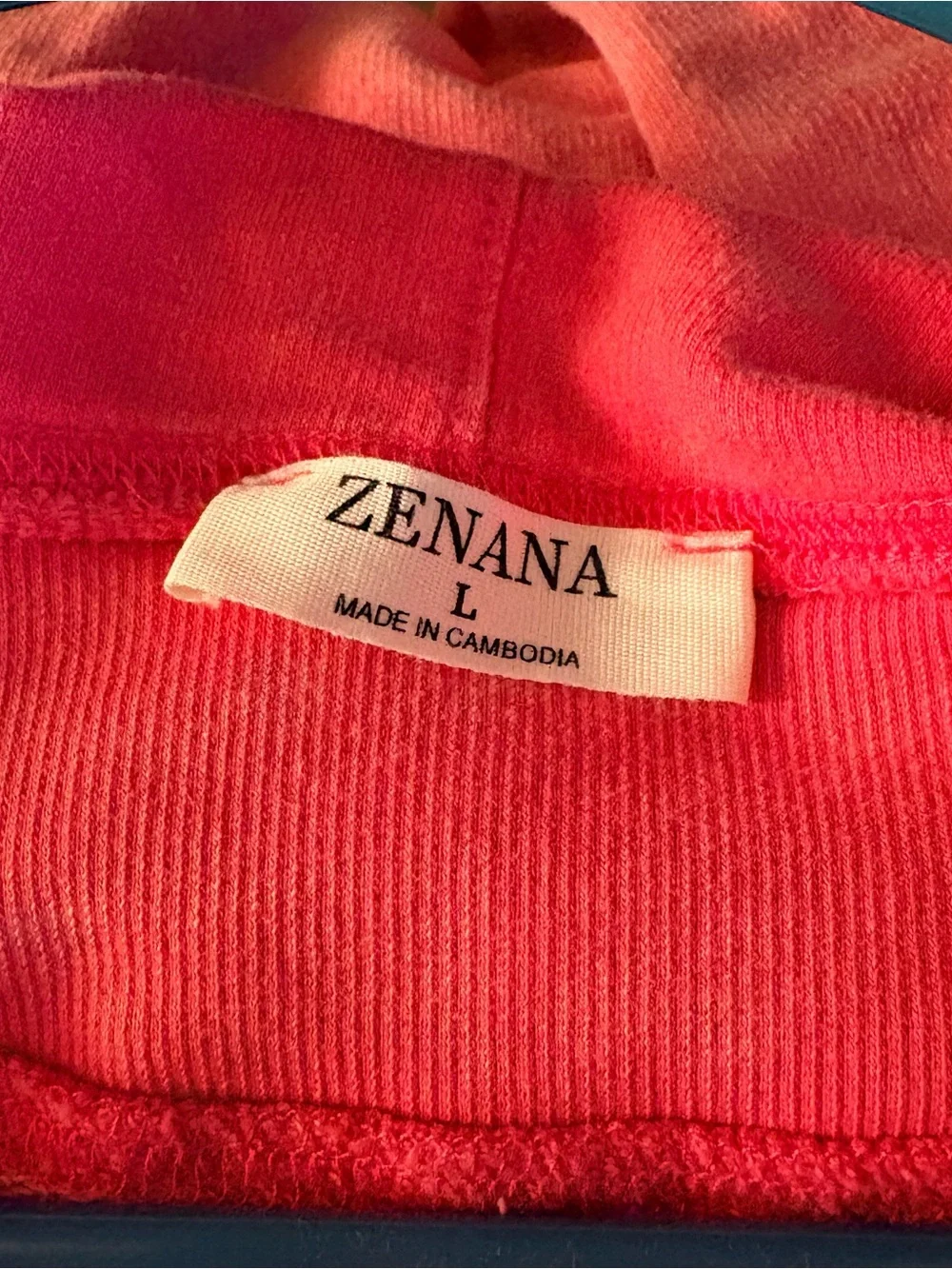 Zenana Pink Mineral Washed Hoodie - Picture 3 of 3